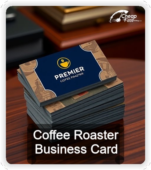 Coffee Roaster business card design sample