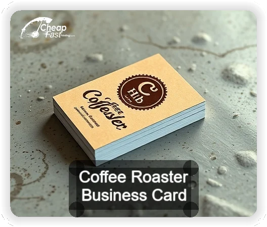 Coffee Roaster business card design sample