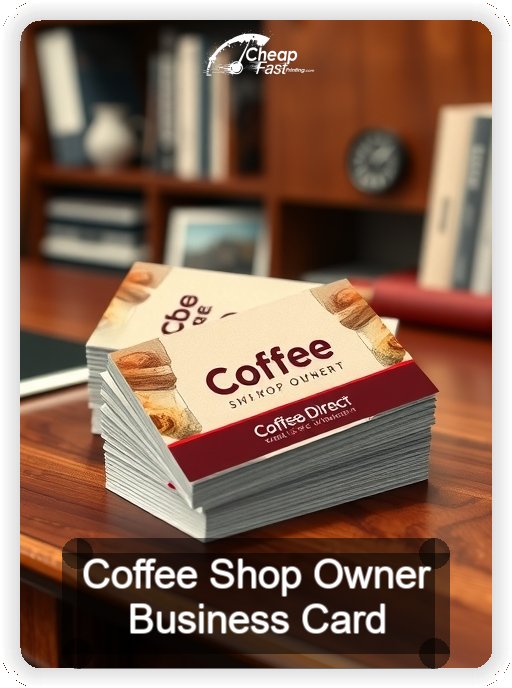 Coffee Shop Owner business card design sample