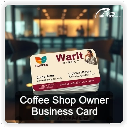 Coffee Shop Owner business card design sample