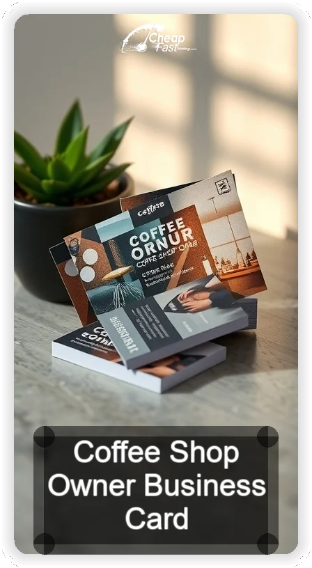 Coffee Shop Owner business card design sample