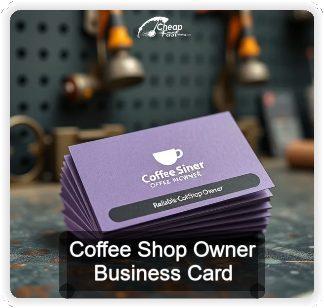 Coffee Shop Owner business card design sample