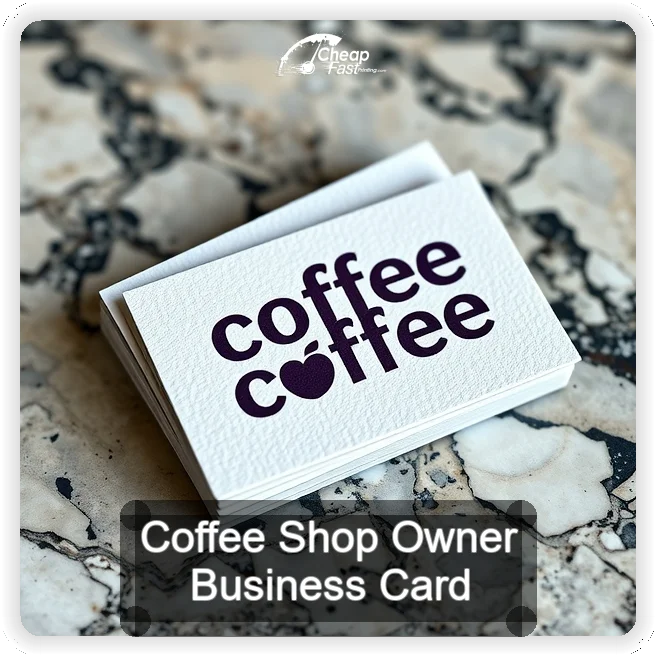Coffee Shop Owner business card design sample