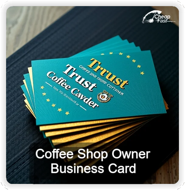 Coffee Shop Owner business card design sample