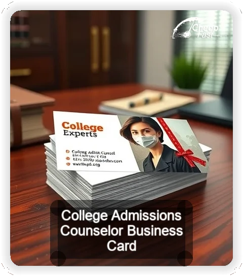College Admissions Counselor business card design sample