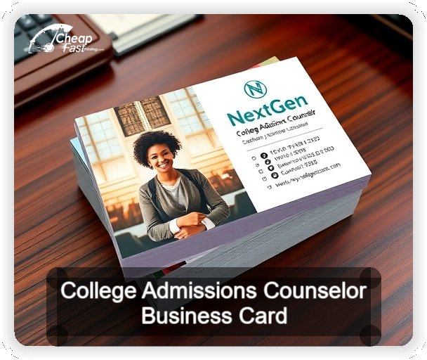 College Admissions Counselor business card design sample