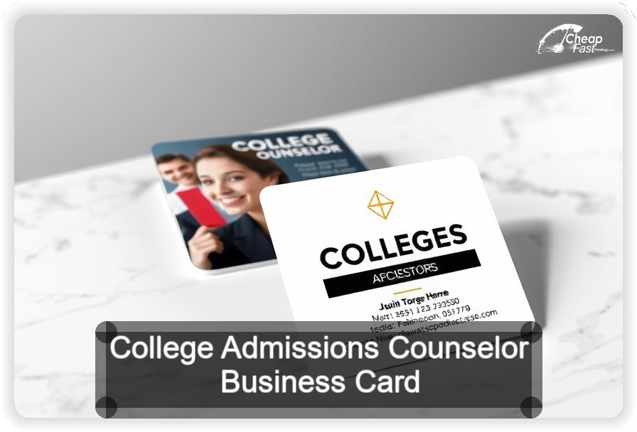College Admissions Counselor business card design sample
