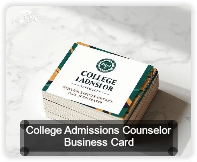 College Admissions Counselor business card design sample