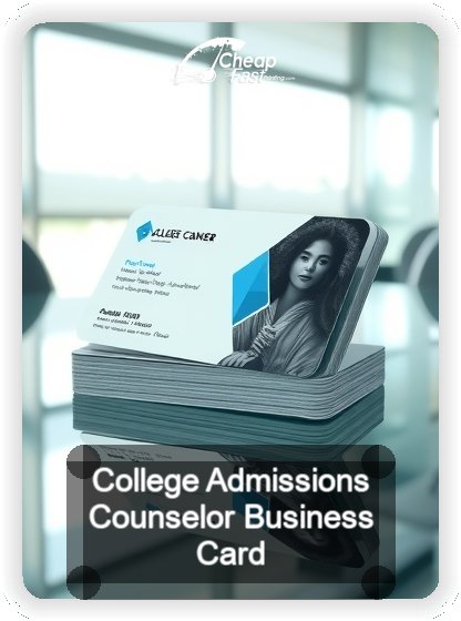 College Admissions Counselor business card design sample