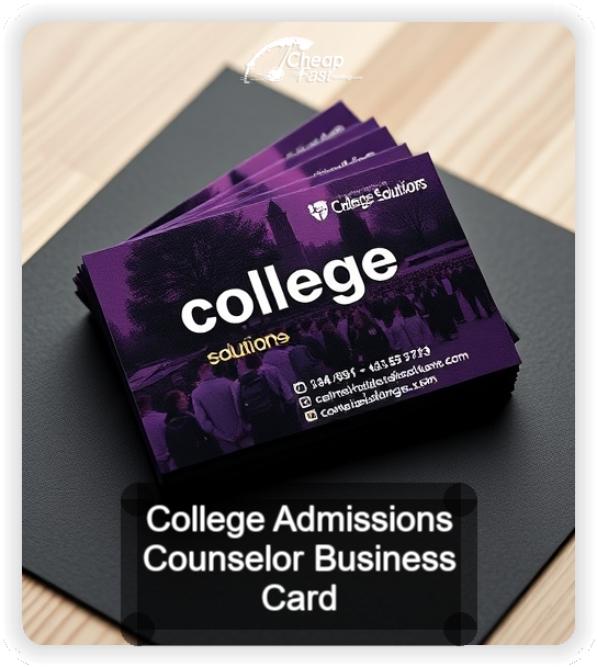 College Admissions Counselor business card design sample