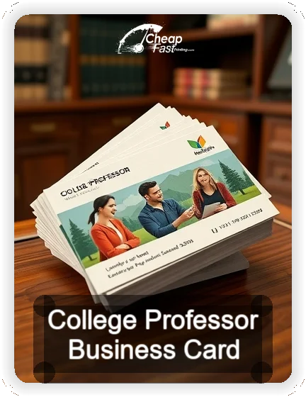 College Professor business card design sample