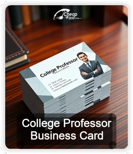 College Professor business card design sample