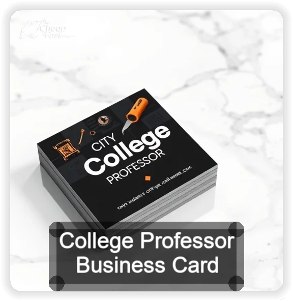 College Professor business card design sample