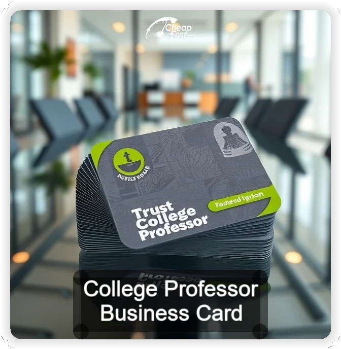 College Professor business card design sample
