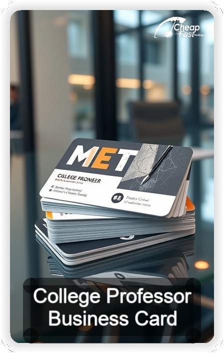 College Professor business card design sample