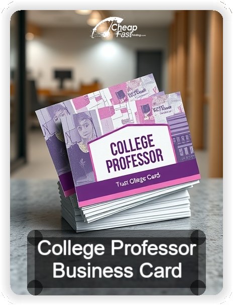 College Professor business card design sample