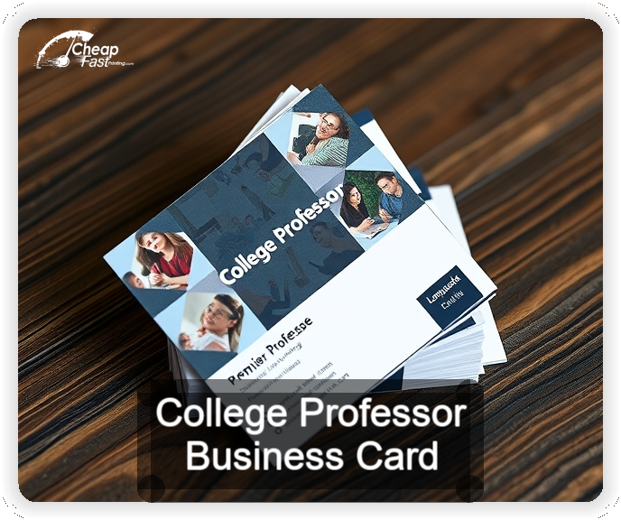 College Professor business card design sample