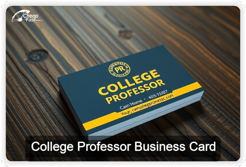 College Professor business card design sample