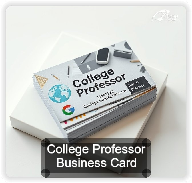 College Professor business card design sample