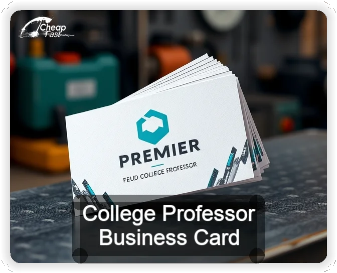 College Professor business card design sample