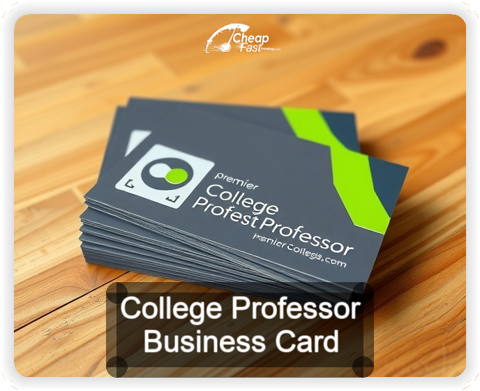 College Professor business card design sample
