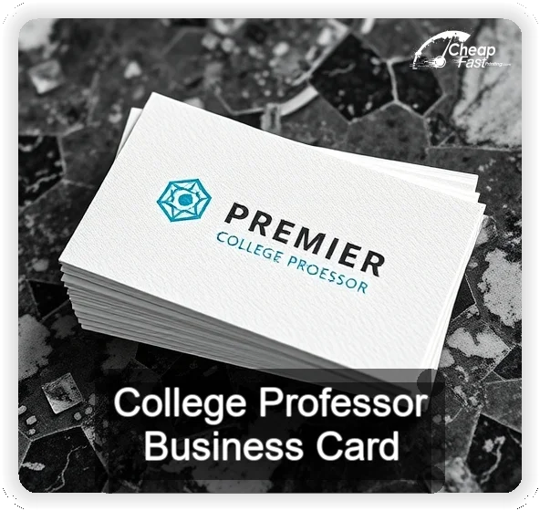 College Professor business card design sample