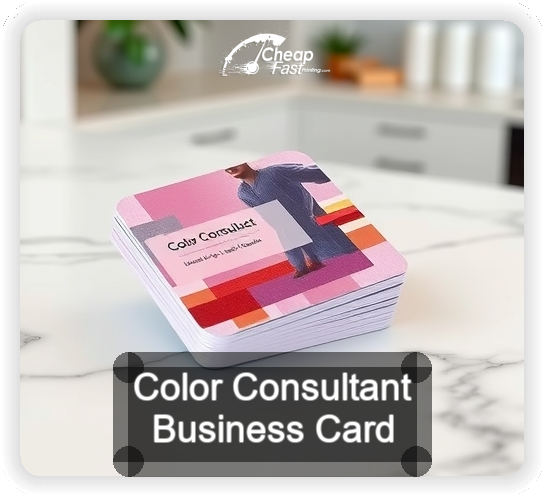 Color Consultant business card design sample