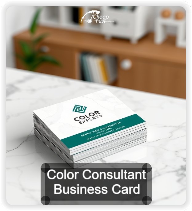 Color Consultant business card design sample