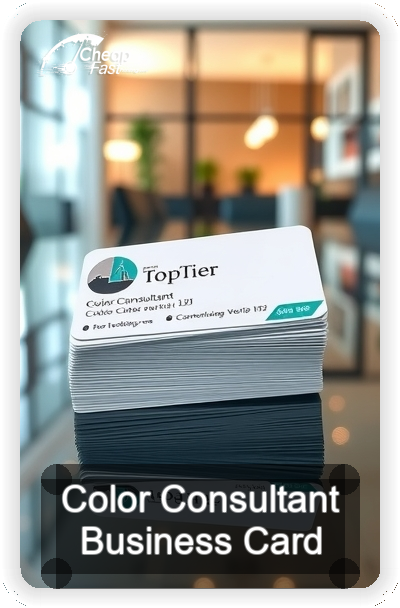 Color Consultant business card design sample