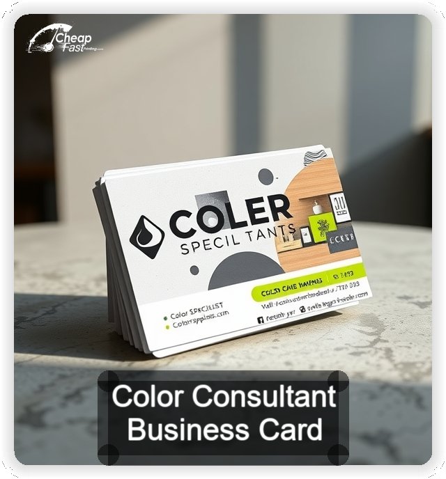 Color Consultant business card design sample