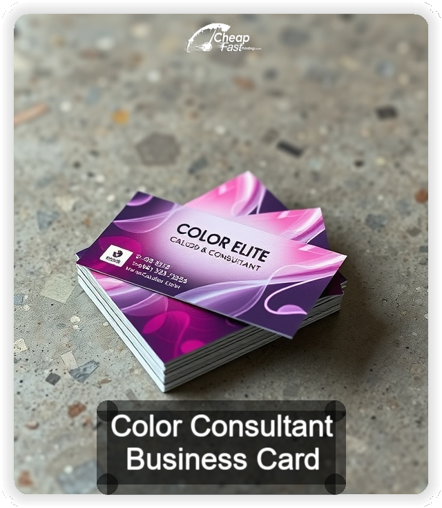 Color Consultant business card design sample