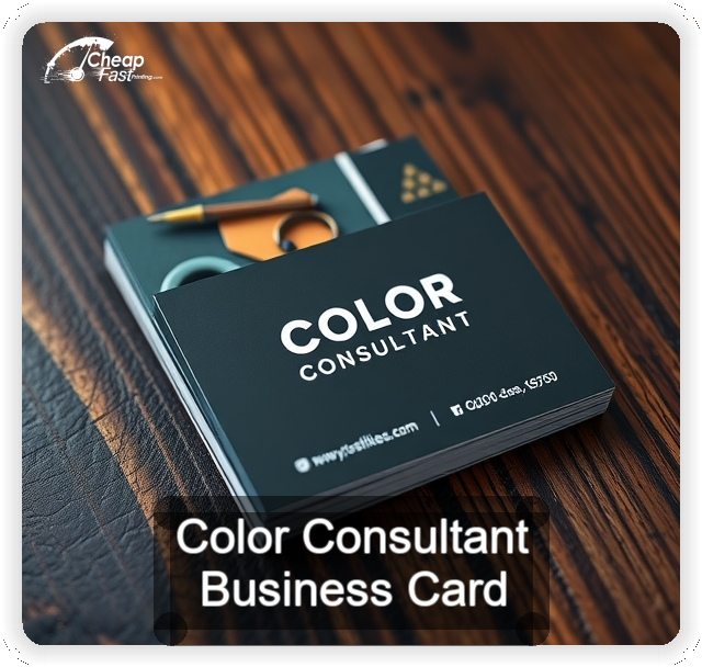 Color Consultant business card design sample