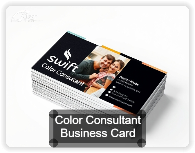 Color Consultant business card design sample