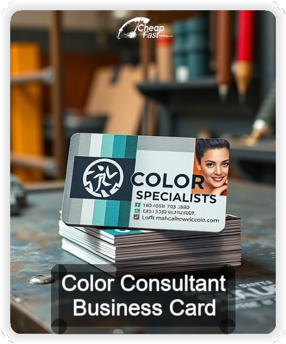 Color Consultant business card design sample