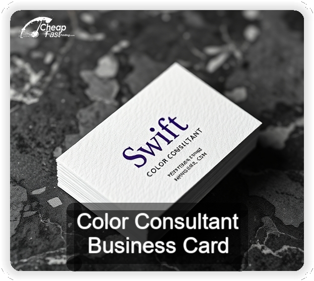 Color Consultant business card design sample
