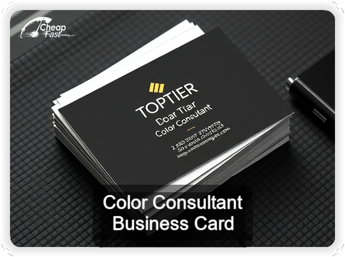 Color Consultant business card design sample
