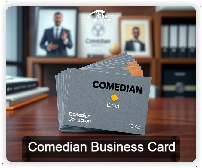 Comedian business card design sample