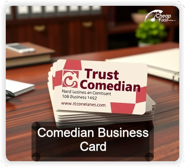 Comedian business card design sample
