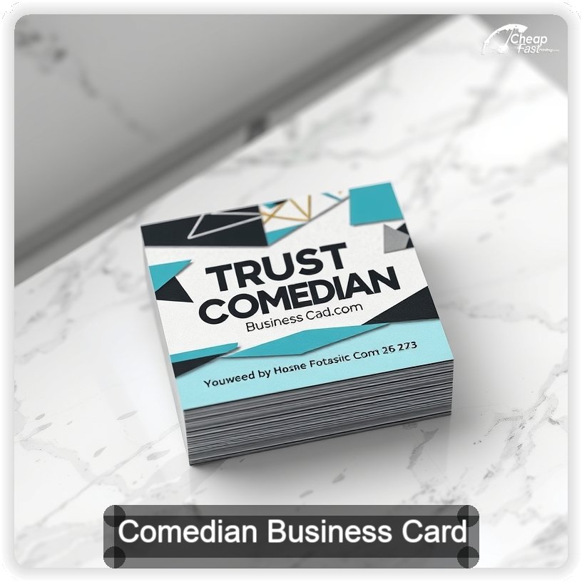 Comedian business card design sample