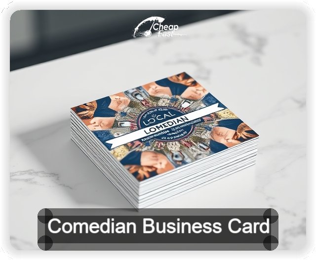 Comedian business card design sample