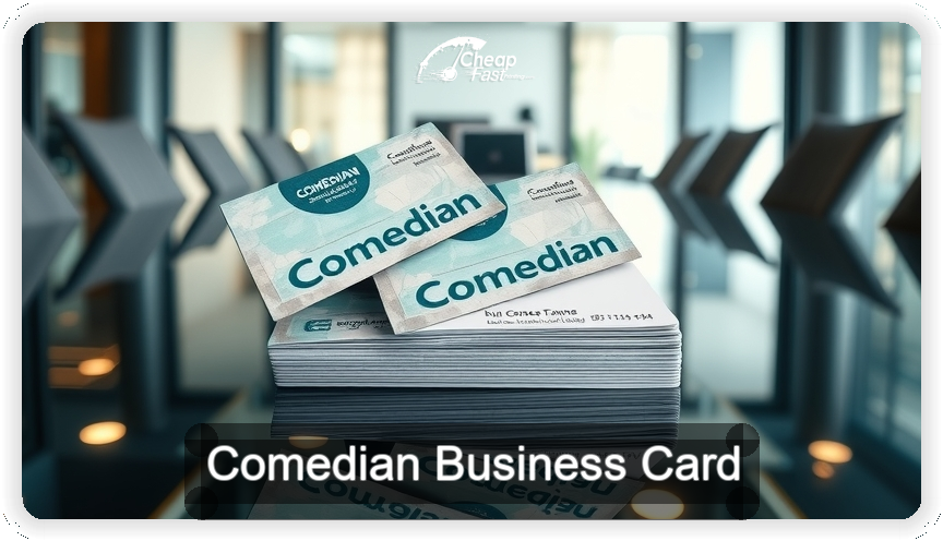 Comedian business card design sample