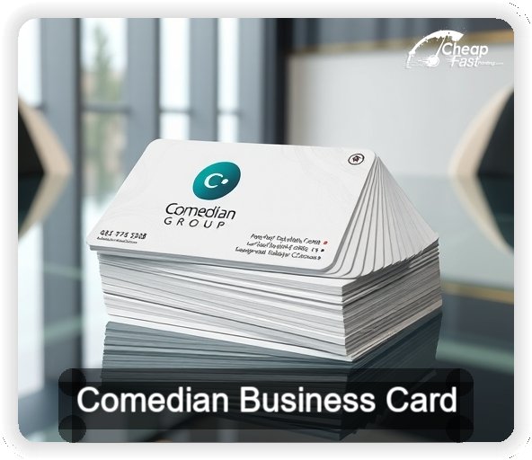 Comedian business card design sample