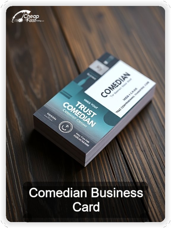 Comedian business card design sample