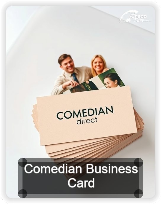 Comedian business card design sample