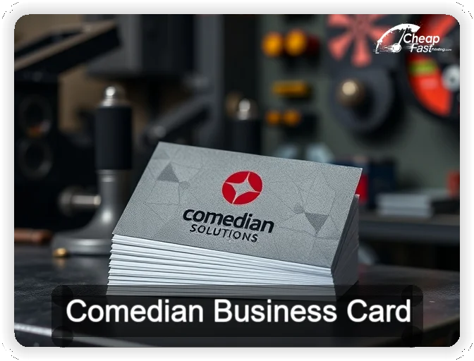 Comedian business card design sample