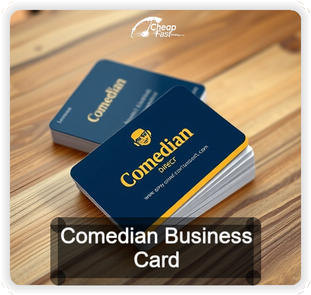 Comedian business card design sample