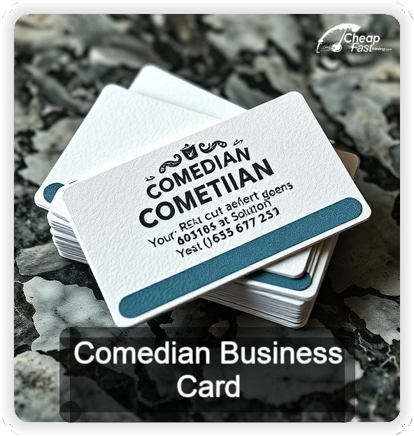 Comedian business card design sample