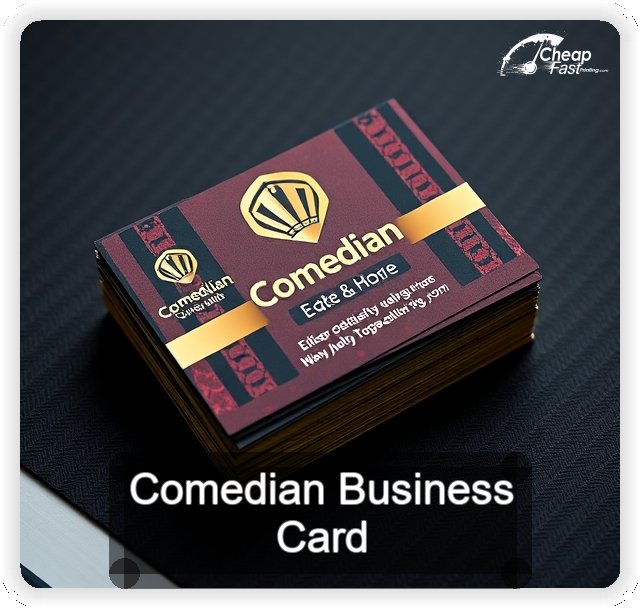 Comedian business card design sample