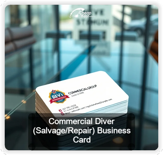 Commercial Diver Salvage Repair business card design sample