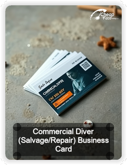 Commercial Diver Salvage Repair business card design sample